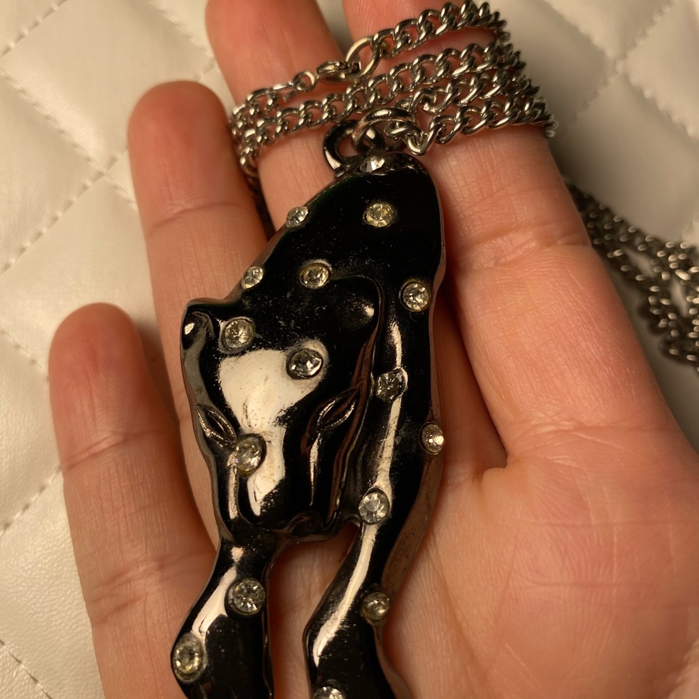 Elegant Black Panther Pendant Necklace